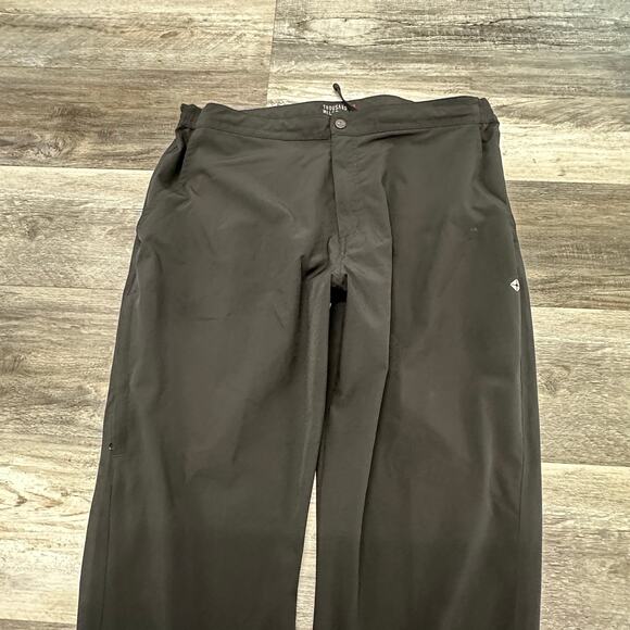 Thousand Miles Black Mens XL Tapered Relaxed Flat Front Plain Chino Golf Pants - Picture 2 of 10